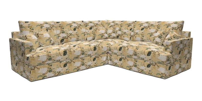 Slingsby Medium Fitted Cover Corner Unit LHF in Two Tone Plain Biscuit.  Loose cover version available