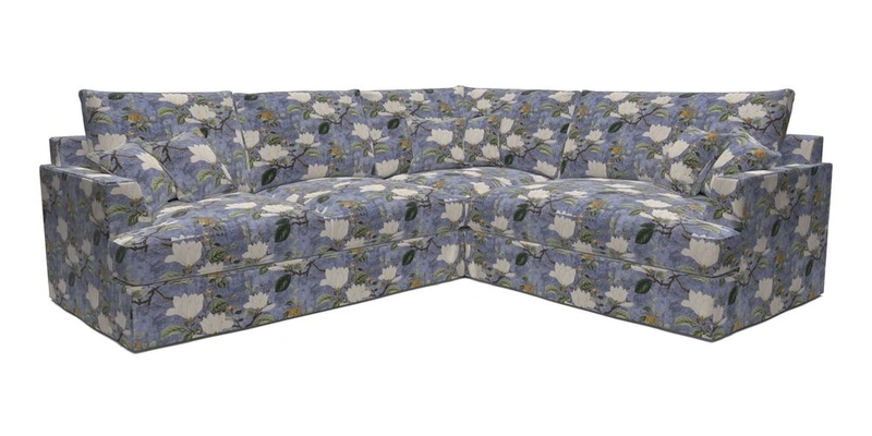 Slingsby Medium Fitted Cover Corner Unit LHF in Two Tone Plain Biscuit.  Loose cover version available