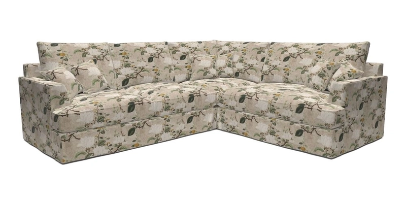 Slingsby Medium Fitted Cover Corner Unit LHF in Two Tone Plain Biscuit.  Loose cover version available