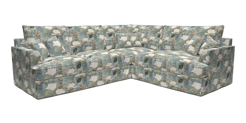 Slingsby Medium Fitted Cover Corner Unit LHF in Two Tone Plain Biscuit.  Loose cover version available