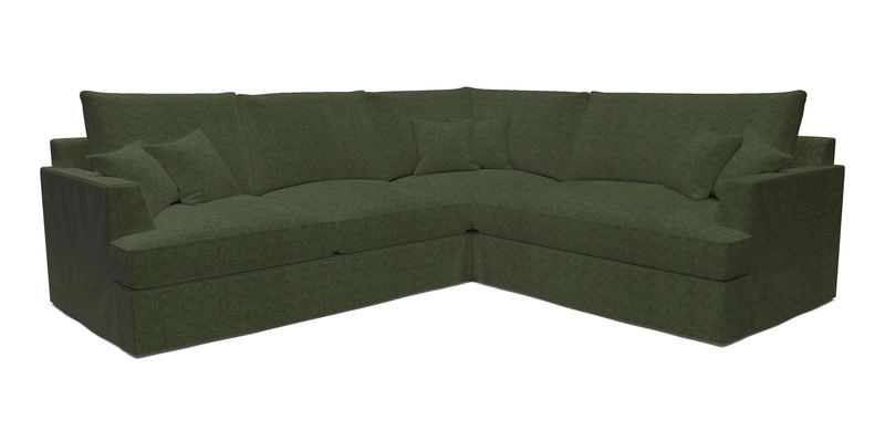 Slingsby Medium Fitted Cover Corner Unit LHF in Two Tone Plain Biscuit.  Loose cover version available