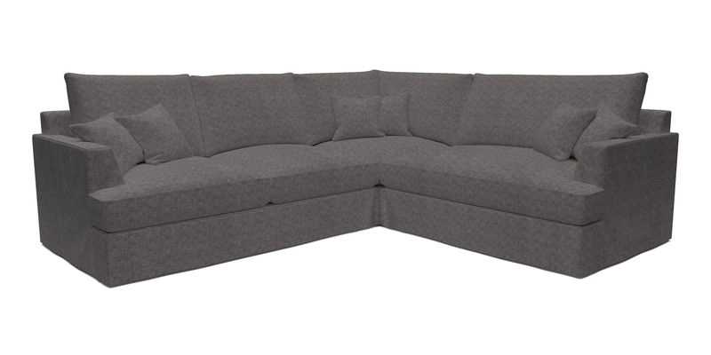 Slingsby Medium Fitted Cover Corner Unit LHF in Two Tone Plain Biscuit.  Loose cover version available