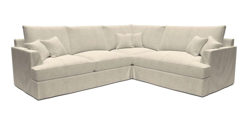 Slingsby Medium Fitted Cover Corner Unit LHF in Two Tone Plain Biscuit.  Loose cover version available