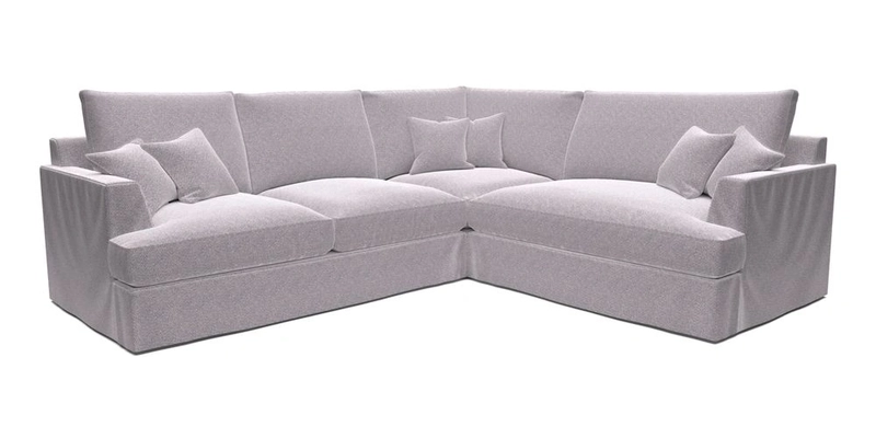 Slingsby Medium Fitted Cover Corner Unit LHF in Two Tone Plain Biscuit.  Loose cover version available