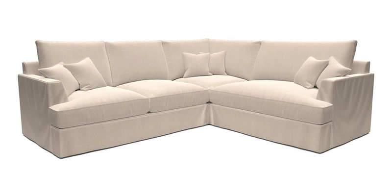 Slingsby Medium Fitted Cover Corner Unit LHF in Two Tone Plain Biscuit.  Loose cover version available