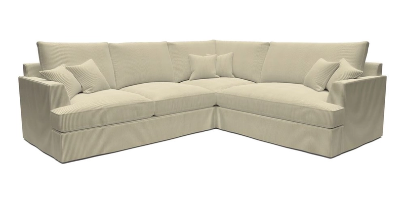 Slingsby Medium Fitted Cover Corner Unit LHF in Two Tone Plain Biscuit.  Loose cover version available