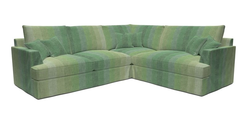 Slingsby Medium Fitted Cover Corner Unit LHF in Two Tone Plain Biscuit.  Loose cover version available