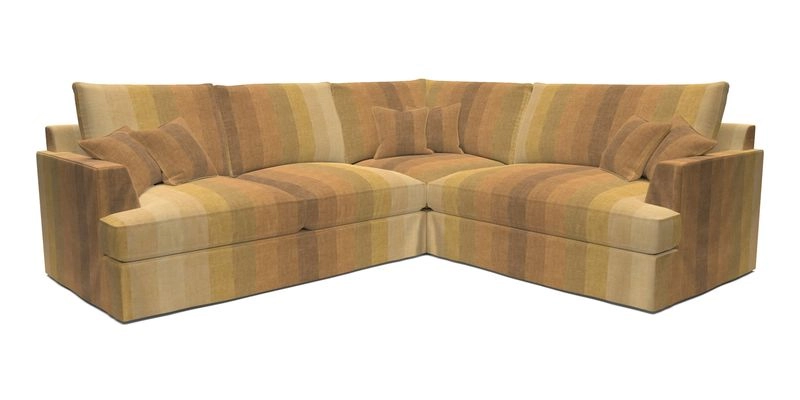 Slingsby Medium Fitted Cover Corner Unit LHF in Two Tone Plain Biscuit.  Loose cover version available