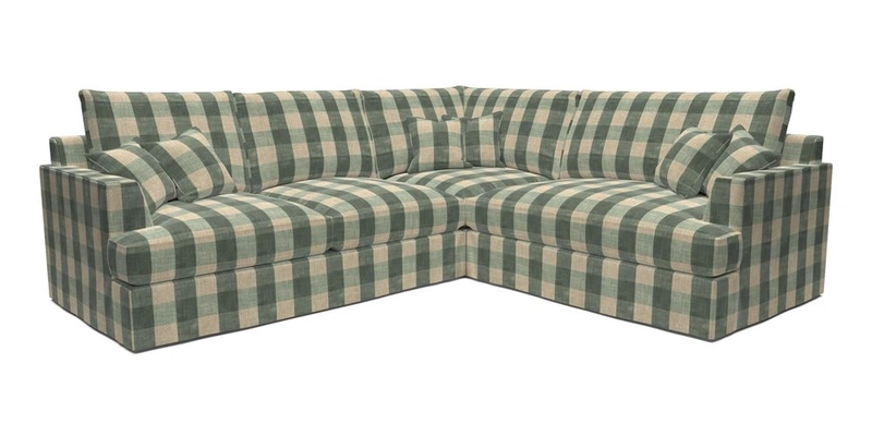 Slingsby Medium Fitted Cover Corner Unit LHF in Two Tone Plain Biscuit.  Loose cover version available