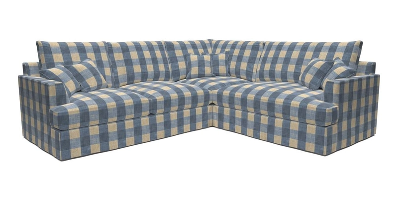 Slingsby Medium Fitted Cover Corner Unit LHF in Two Tone Plain Biscuit.  Loose cover version available