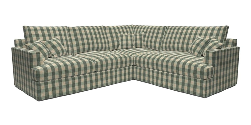 Slingsby Medium Fitted Cover Corner Unit LHF in Two Tone Plain Biscuit.  Loose cover version available