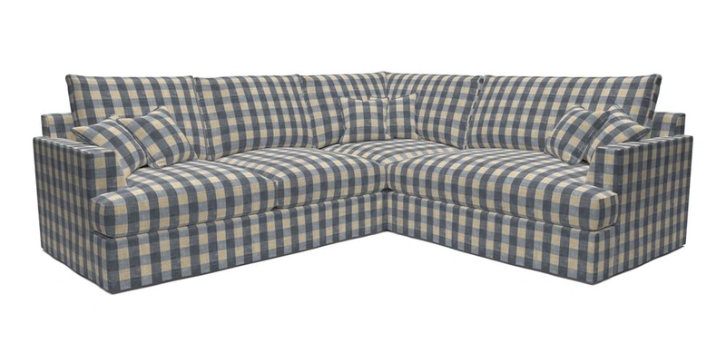 Slingsby Medium Fitted Cover Corner Unit LHF in Two Tone Plain Biscuit.  Loose cover version available