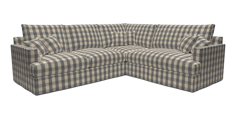 Slingsby Medium Fitted Cover Corner Unit LHF in Two Tone Plain Biscuit.  Loose cover version available