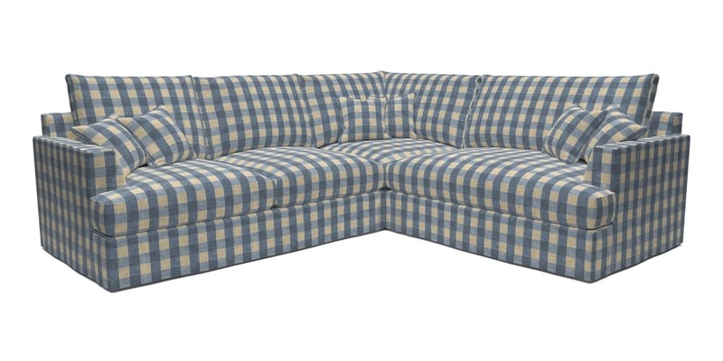 Slingsby Medium Fitted Cover Corner Unit LHF in Two Tone Plain Biscuit.  Loose cover version available