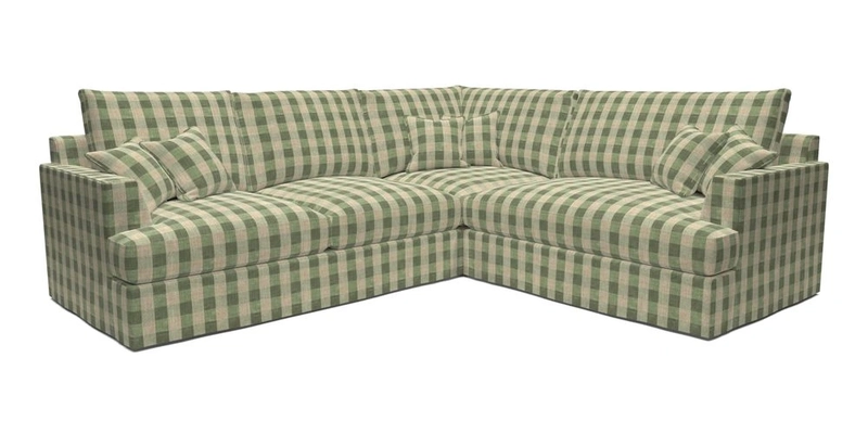 Slingsby Medium Fitted Cover Corner Unit LHF in Two Tone Plain Biscuit.  Loose cover version available