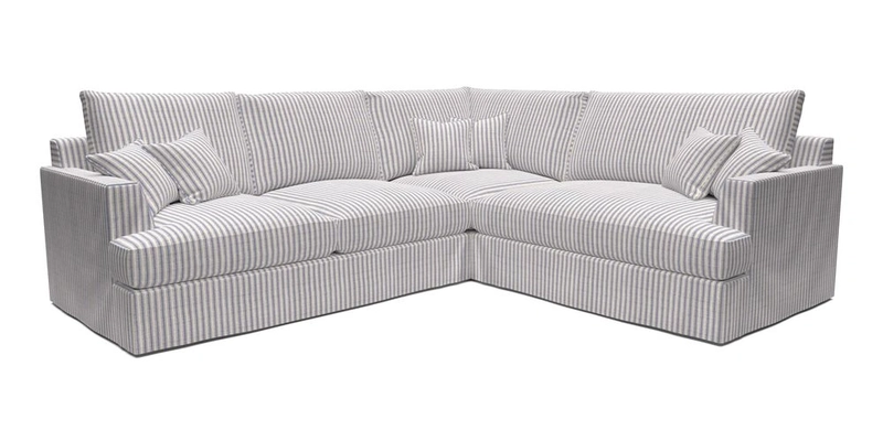 Slingsby Medium Fitted Cover Corner Unit LHF in Two Tone Plain Biscuit.  Loose cover version available