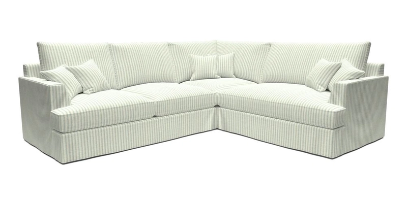 Slingsby Medium Fitted Cover Corner Unit LHF in Two Tone Plain Biscuit.  Loose cover version available