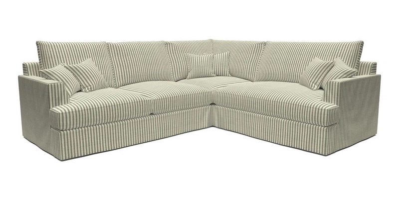 Slingsby Medium Fitted Cover Corner Unit LHF in Two Tone Plain Biscuit.  Loose cover version available