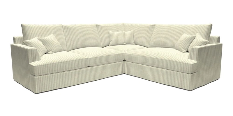 Slingsby Medium Fitted Cover Corner Unit LHF in Two Tone Plain Biscuit.  Loose cover version available