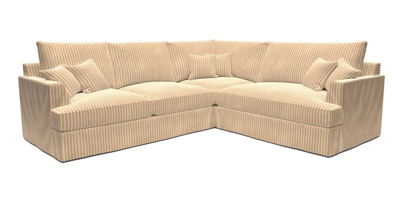 Slingsby Medium Fitted Cover Corner Unit LHF in Two Tone Plain Biscuit.  Loose cover version available