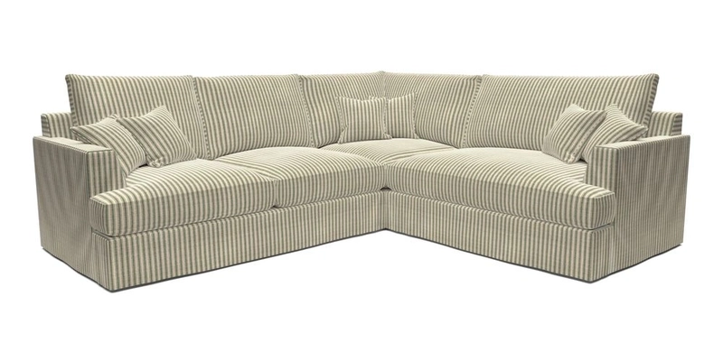 Slingsby Medium Fitted Cover Corner Unit LHF in Two Tone Plain Biscuit.  Loose cover version available