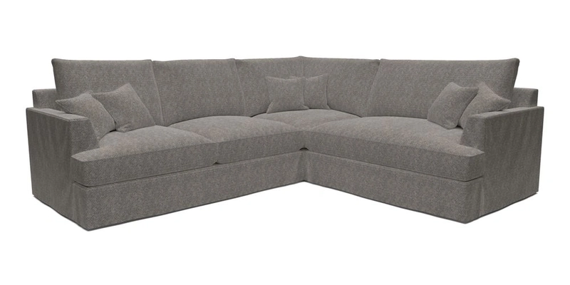 Slingsby Medium Fitted Cover Corner Unit LHF in Two Tone Plain Biscuit.  Loose cover version available