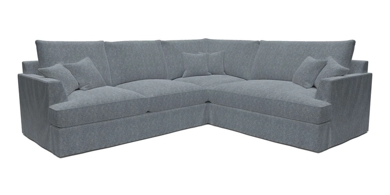 Slingsby Medium Fitted Cover Corner Unit LHF in Two Tone Plain Biscuit.  Loose cover version available