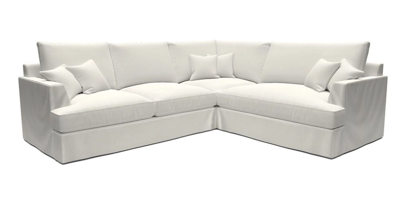 Slingsby Medium Fitted Cover Corner Unit LHF in Two Tone Plain Biscuit.  Loose cover version available