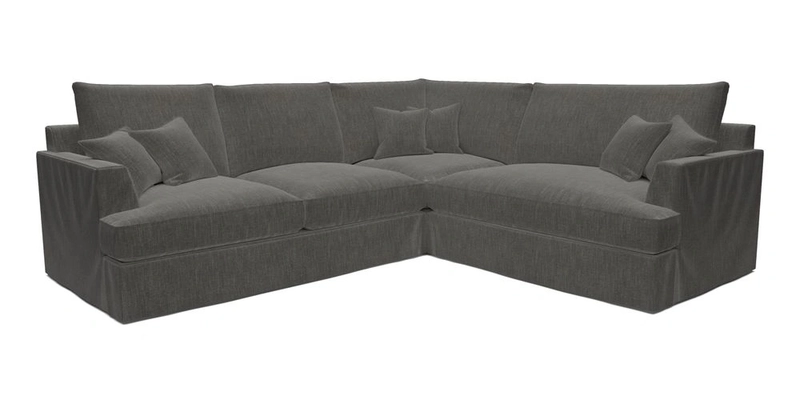 Slingsby Medium Fitted Cover Corner Unit LHF in Two Tone Plain Biscuit.  Loose cover version available