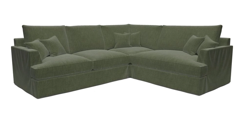 Slingsby Medium Fitted Cover Corner Unit LHF in Two Tone Plain Biscuit.  Loose cover version available