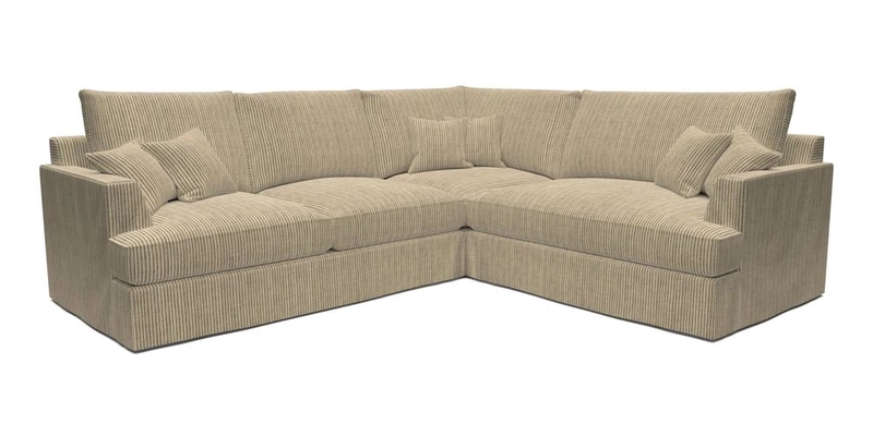 Slingsby Medium Fitted Cover Corner Unit LHF in Two Tone Plain Biscuit.  Loose cover version available