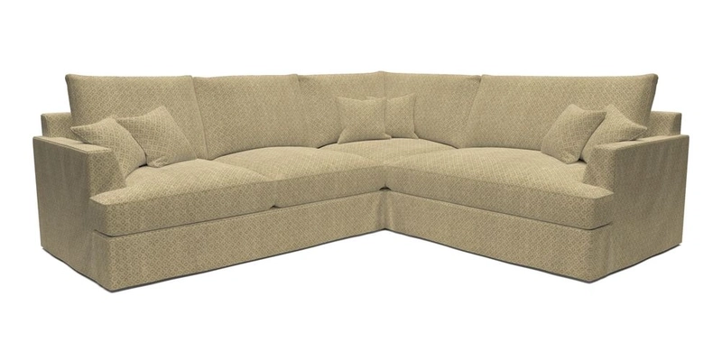 Slingsby Medium Fitted Cover Corner Unit LHF in Two Tone Plain Biscuit.  Loose cover version available