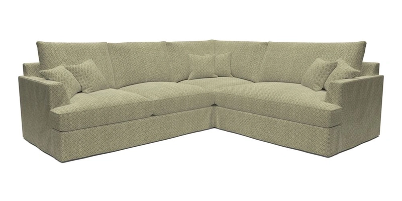 Slingsby Medium Fitted Cover Corner Unit LHF in Two Tone Plain Biscuit.  Loose cover version available