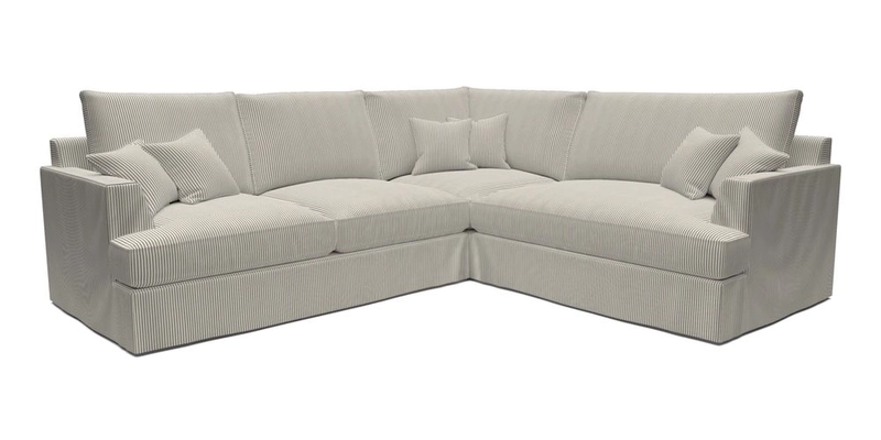 Slingsby Medium Fitted Cover Corner Unit LHF in Two Tone Plain Biscuit.  Loose cover version available