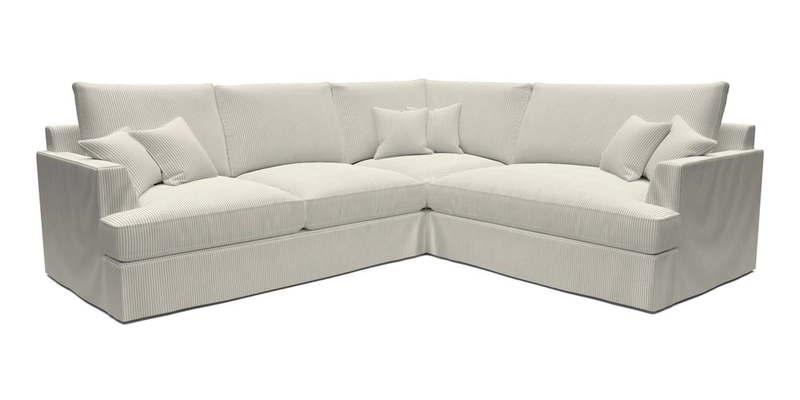 Slingsby Medium Fitted Cover Corner Unit LHF in Two Tone Plain Biscuit.  Loose cover version available