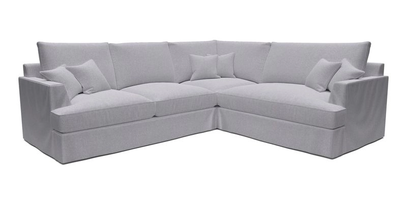 Slingsby Medium Fitted Cover Corner Unit LHF in Two Tone Plain Biscuit.  Loose cover version available