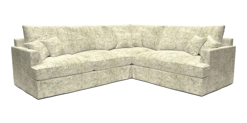 Slingsby Medium Fitted Cover Corner Unit LHF in Two Tone Plain Biscuit.  Loose cover version available