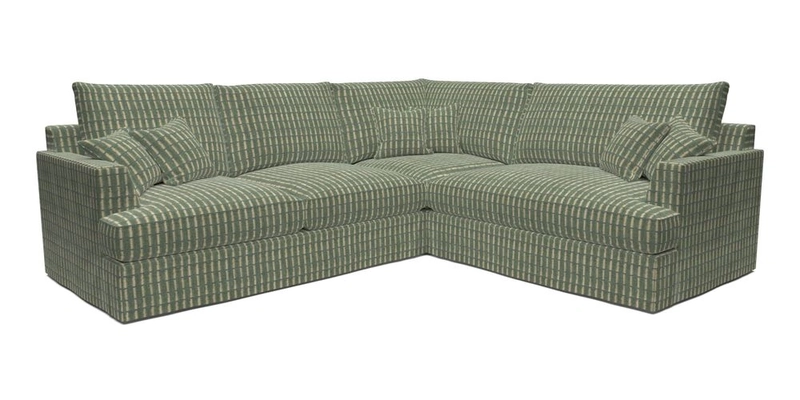 Slingsby Medium Fitted Cover Corner Unit LHF in Two Tone Plain Biscuit.  Loose cover version available