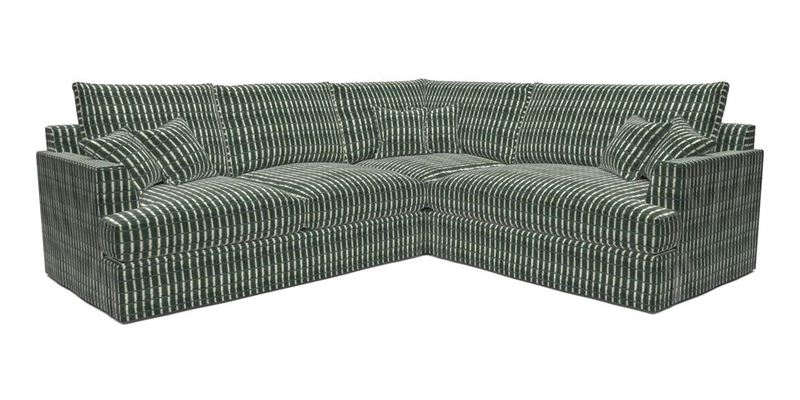 Slingsby Medium Fitted Cover Corner Unit LHF in Two Tone Plain Biscuit.  Loose cover version available