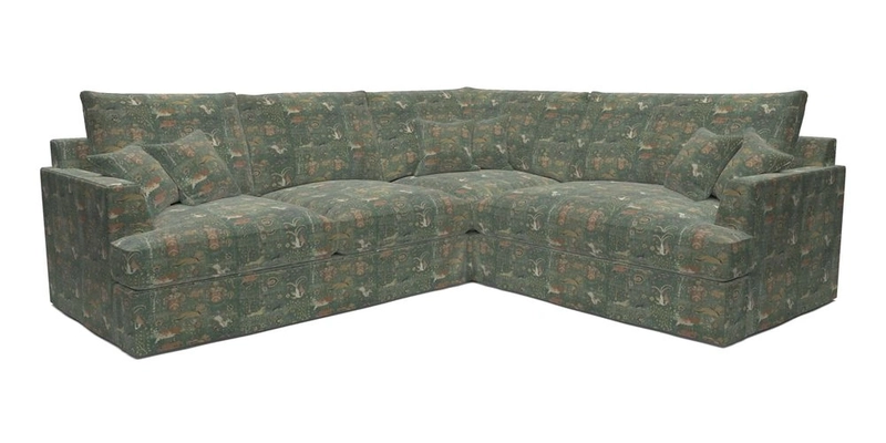 Slingsby Medium Fitted Cover Corner Unit LHF in Two Tone Plain Biscuit.  Loose cover version available