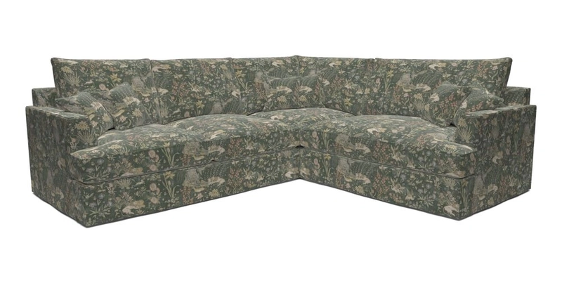 Slingsby Medium Fitted Cover Corner Unit LHF in Two Tone Plain Biscuit.  Loose cover version available