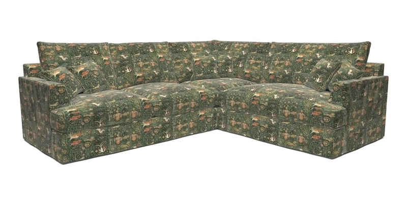 Slingsby Medium Fitted Cover Corner Unit LHF in Two Tone Plain Biscuit.  Loose cover version available