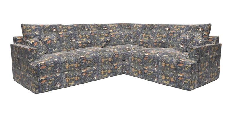 Slingsby Medium Fitted Cover Corner Unit LHF in Two Tone Plain Biscuit.  Loose cover version available