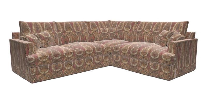 Slingsby Medium Fitted Cover Corner Unit LHF in Two Tone Plain Biscuit.  Loose cover version available