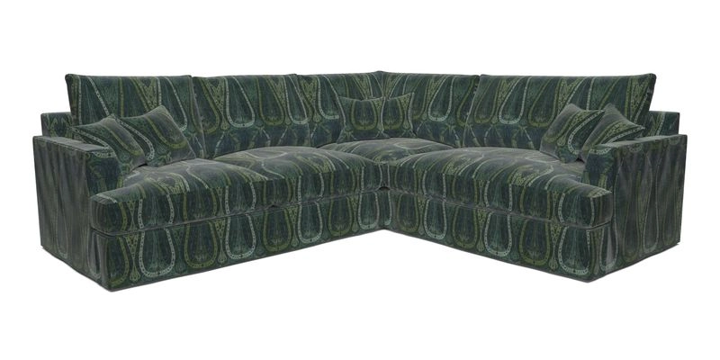 Slingsby Medium Fitted Cover Corner Unit LHF in Two Tone Plain Biscuit.  Loose cover version available