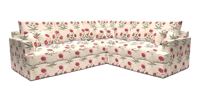 Slingsby Medium Fitted Cover Corner Unit LHF in Two Tone Plain Biscuit.  Loose cover version available