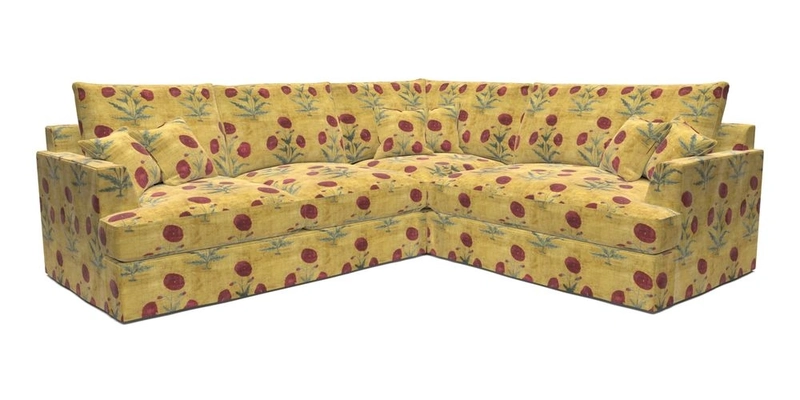 Slingsby Medium Fitted Cover Corner Unit LHF in Two Tone Plain Biscuit.  Loose cover version available