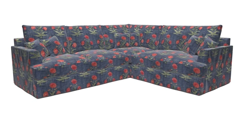 Slingsby Medium Fitted Cover Corner Unit LHF in Two Tone Plain Biscuit.  Loose cover version available