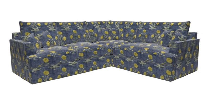 Slingsby Medium Fitted Cover Corner Unit LHF in Two Tone Plain Biscuit.  Loose cover version available