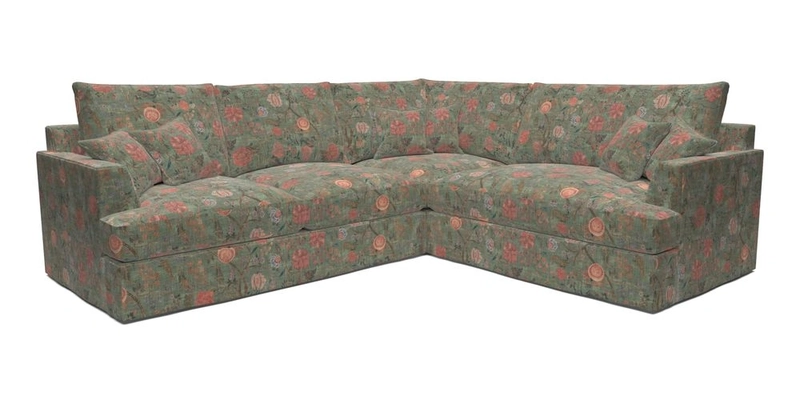 Slingsby Medium Fitted Cover Corner Unit LHF in Two Tone Plain Biscuit.  Loose cover version available